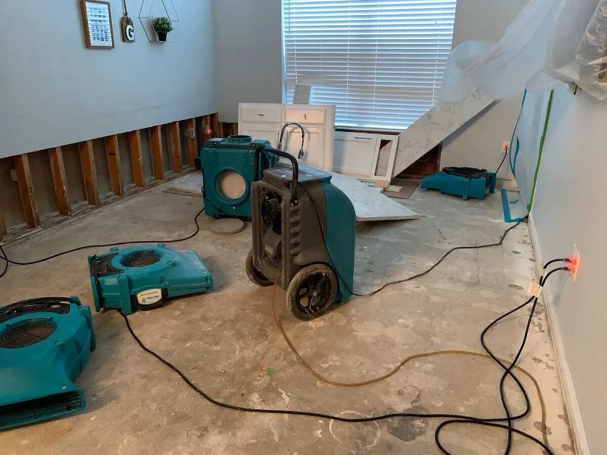 Dehumidifier in flood-cut room for Water Extraction & Removal in Cudahy